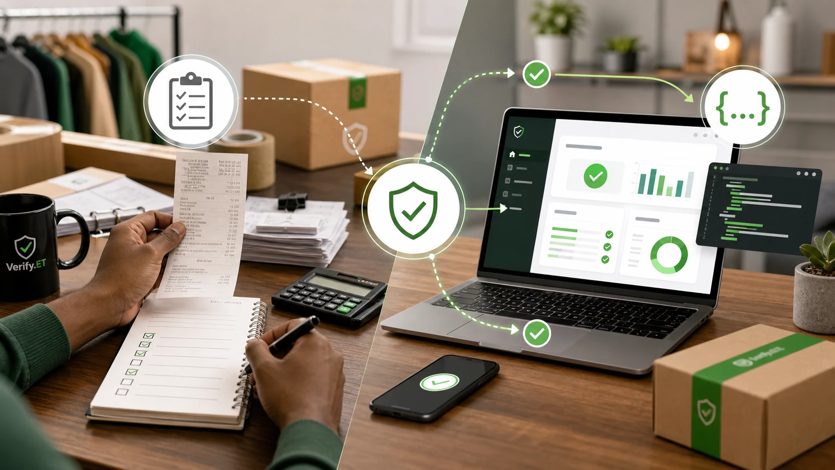 Merchant payment verification workflow comparison