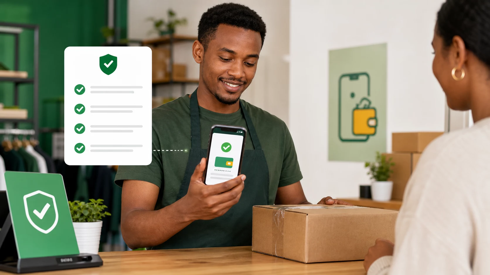 Merchant verifying a telebirr payment before release