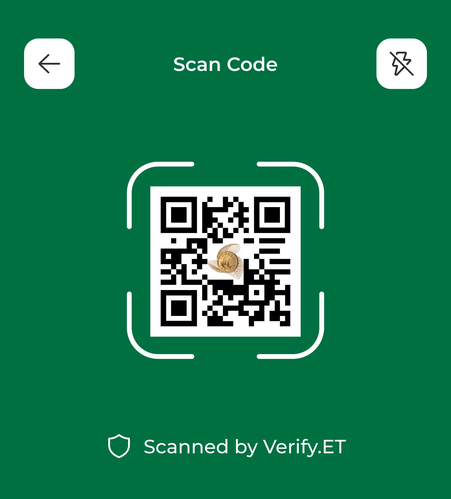 Verify.ET payment verification mobile app interface with Starbucks payment example